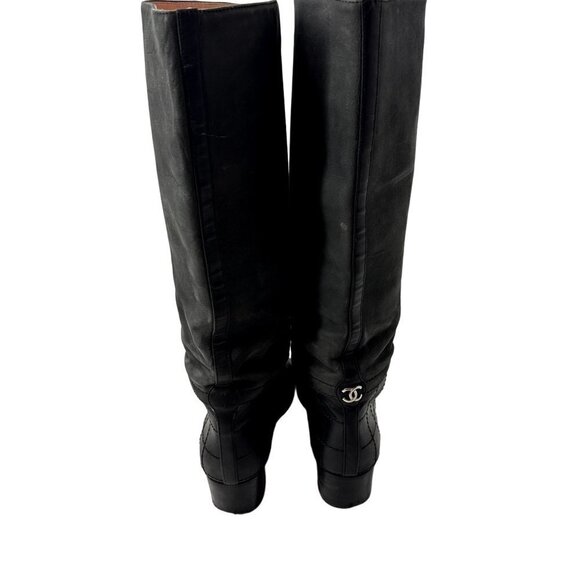 ✨ Chanel Quilted Leather Riding Boots – Size 38.5 (US 8) - Picture 7 of 17
